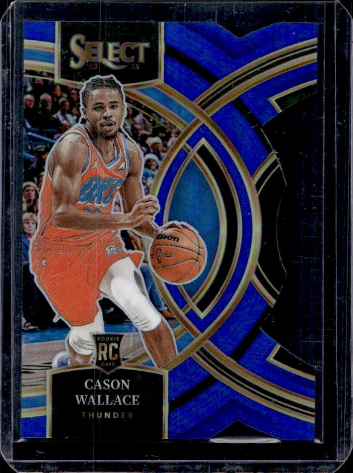 2023-24 Select Cason Wallace RC Blue Prizm Die Cut Premier Level #182/249