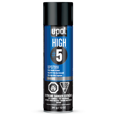 U-POL 791V High #5 Gray High Build Primer Auto Body Repair (12 oz.)