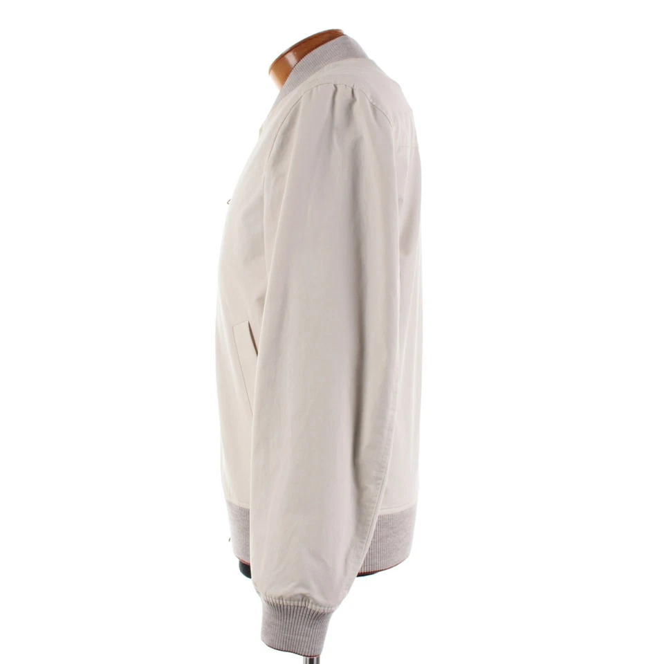 Chaqueta Bomber Luciano Barbera Nueva con Etiquetas Mezcla de Algodón Talla 50 (M EE. UU.) en Beige Sólido Foto 4 de 4