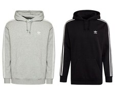 Adidas Originals Adicolor Mens Classics 3-Stripes Hoodie Black / Gray H06676 NWT