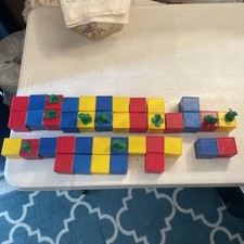VTG Tupperware Blocks With Toys 40 Block 9 Toys 1 Complete Set Of Alphabet