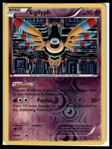 Sigilyph #66/113 Legendary Treasures Pokemon Card