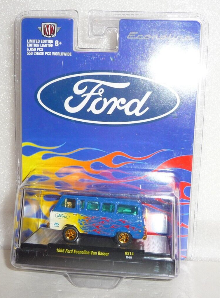 M2 Machines Gold Chase 1965 Ford Econoline Van Gasser 1:64 Diecast