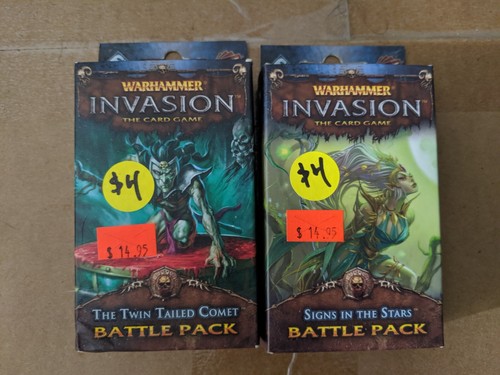 Warhammer Invasion: TCG 2x Battle Pack Twin Tailed Comet & Signs in the ...