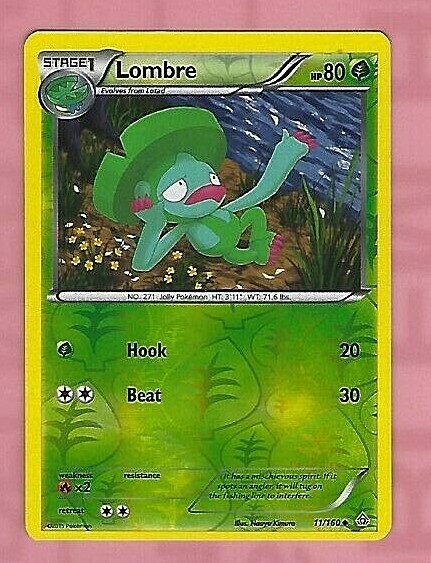                                    POKEMON LOMBRE HOLOGRAM CARD FREE SHIPPING
