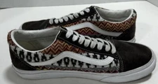 VANS Old Skool Fair Isle Low Brown Men’s 8.5 Suede Canvas Sneakers 507698 WM 7