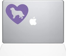 The Decal Guru Heart Bernese Mountain Dog Decal Vinyl Sticker - 12" MacBook