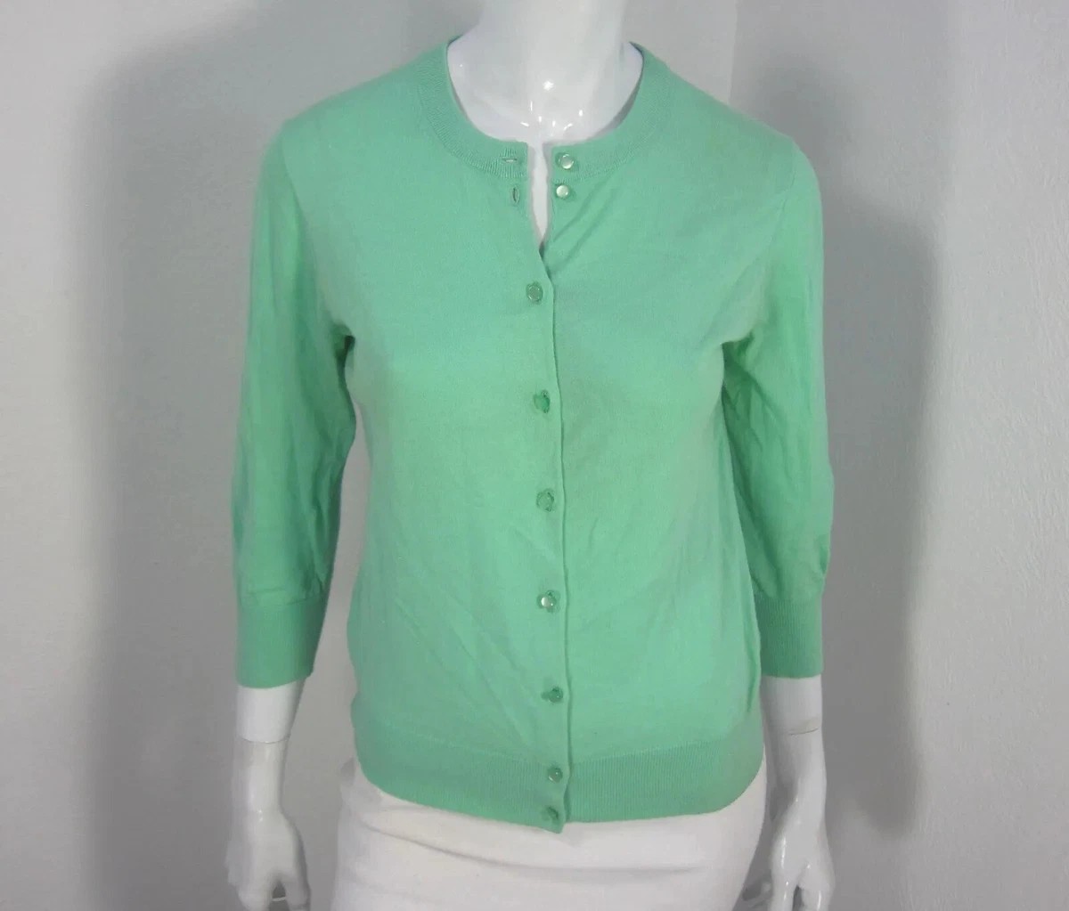 J Crew Jackie cardigan sweater size m medium long sleeve crew neck