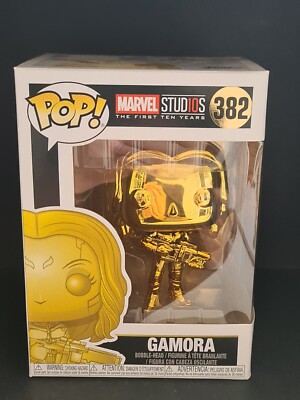 Box Damage Gold Chrom Gamora Funko Pop Vinyl Figur Marvel Studios #382