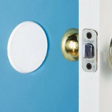 Pack of Door Knob Self Adhesive Protector 3" Drywall Wall Shield Round Ivory