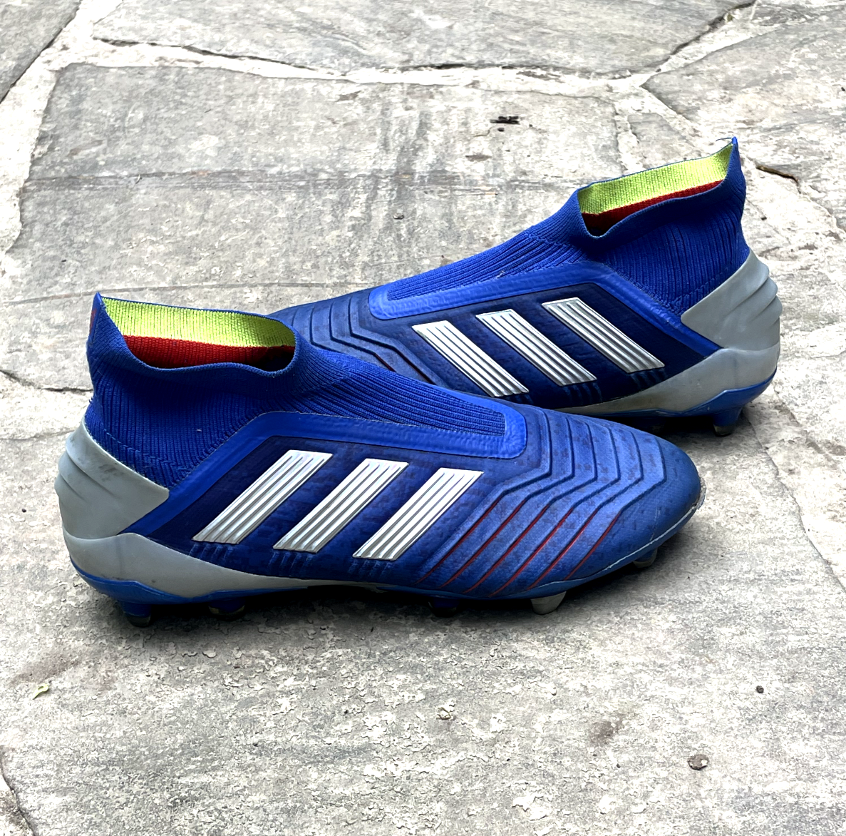 Adidas Mens Primeknit Predator 19+ FG Boost Blue Soccer Cleat