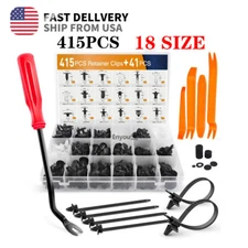 415Pcs Bumper Clips Retainer Auto Car Rivets Fastener Fender Push Pin Trim