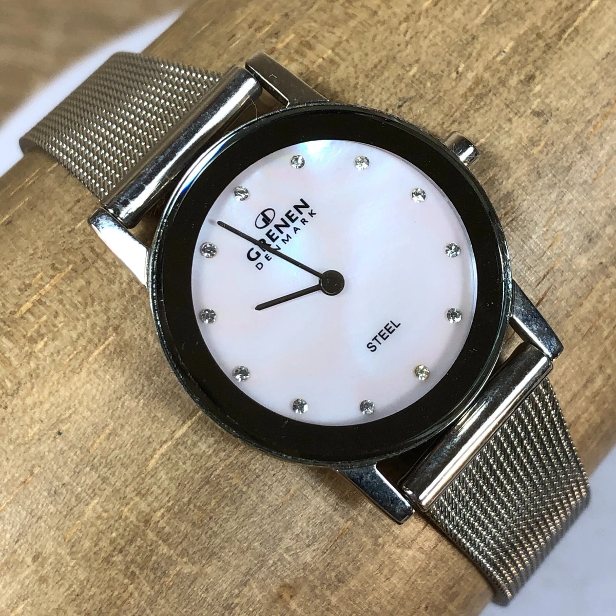 Women\'s Grenen Denmark Round Black Dial Crystal Marker Mesh Bracelet Watch 09 Skagen Grenen Women Quartz Wristwatches for sale | eBay main image 2