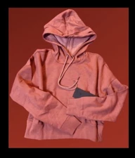 90 degree by reflex stonewashed Cropped drop shoulder hoodie/sweatshirt Size S