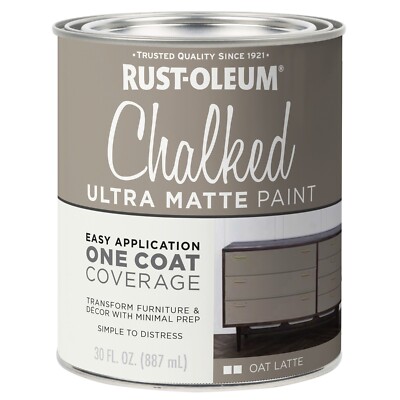 Rust-Oleum 391446 Chalked Ultra Matte Interior Paint Oat Latte 30 oz