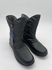 Weatherproof Faux Leather 9" Women's Size 10 M Black Boots New With Tags