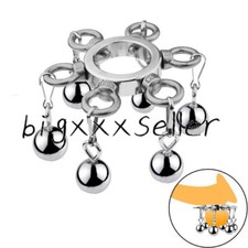Stainless Steel Ball Stretcher Heavy Pendant Scrotum Lock Chastity Rings Device