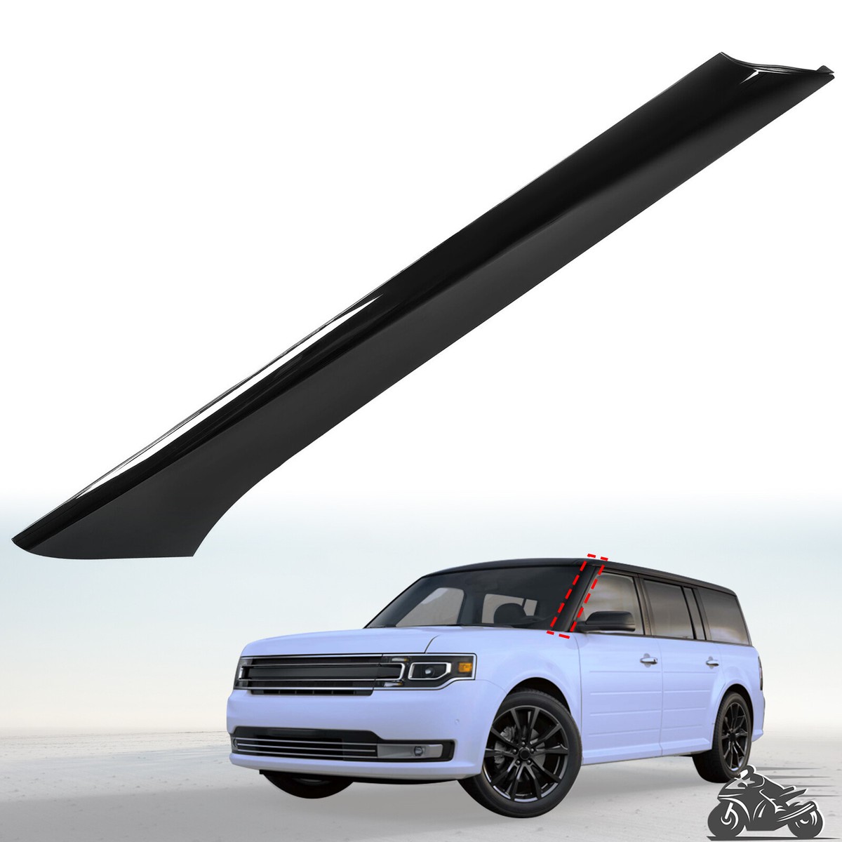 For Ford Flex 2009-2019 Windshield-Outer Pillar Trim Molding