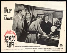 SCARED STIFF Orig Movie Lobby Card Poster Ann Savage Jack Haley Crime Mystery