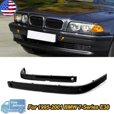 For 1995-01 BMW 740iL/750iL Front Bumper Face Bar Trim Molding Cover Gloss Black