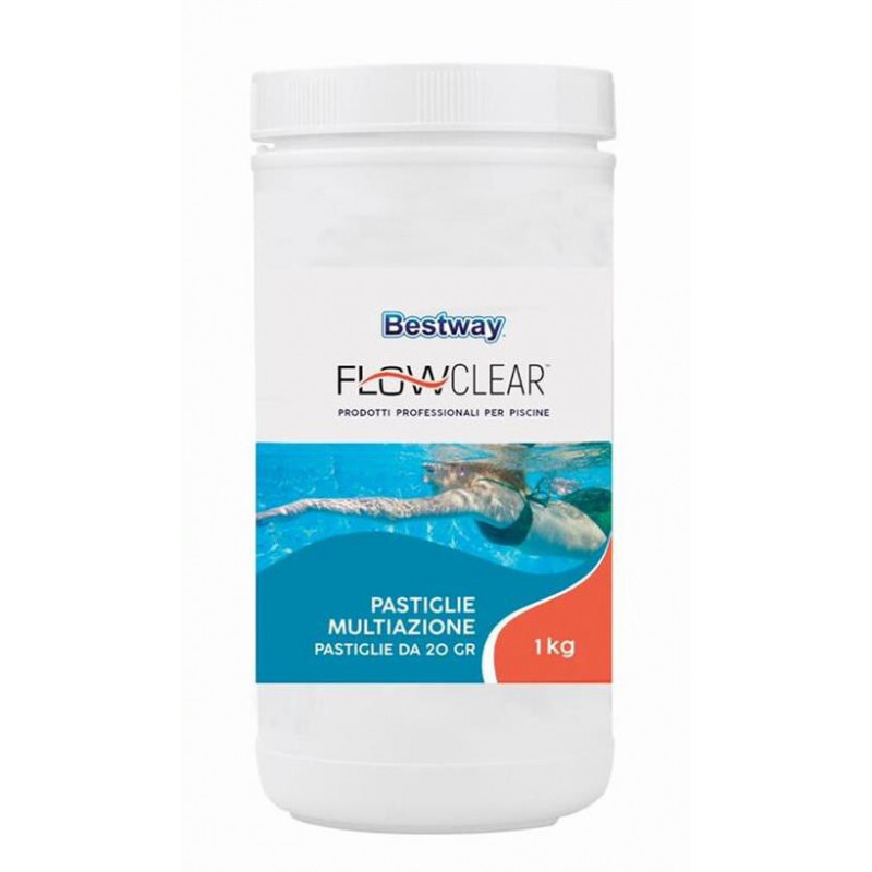 Bestway - 59053 - Cloro En Pastillas Combinación Multi-Acción De 20 Gr / 1KG