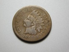 OLD CIVIL WAR US COIN 1864 INDIAN HEAD CENT PENNY