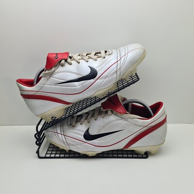 Nike Mercurial Vapor II Fußballschuhe Herren UK Größe 11 weiß rot metallic Pace 2