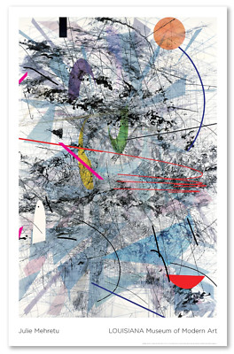 JULIE MEHRETU EASY DARK 2007 Poster Large size poster