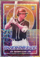 2021 Panini Chronicles Overdrive Purple Velocity Prizm Ha-Seong Kim RC #2 Padres