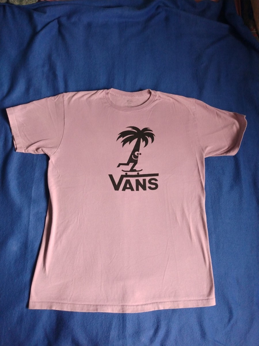 Vans Lilac Purple Graphic T-Shirt MEDIUM Graffiti Logo