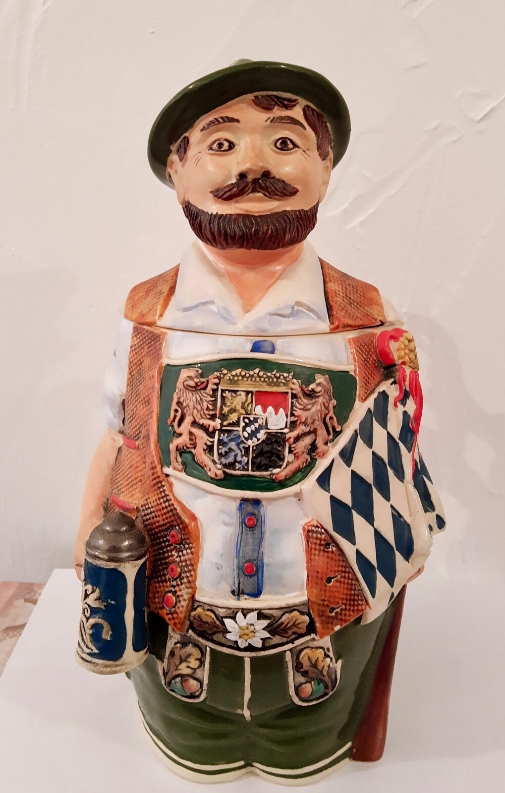 King German Beer Stein Bavarian Patriot character stein Limited Edition