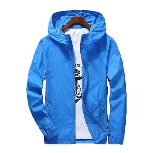 Herren Wasserdichte Regenjacke Kapuzen Atmungsaktiv Leicht Windjacke : - Picture 10 of 19