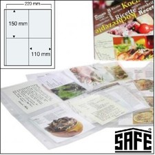 50-Sammelh&uuml;llen-A4-4x-F&auml;cher-A6-100x150mm-SAFE-5474-F&uuml;r-Backrezepte-Kochrezepte