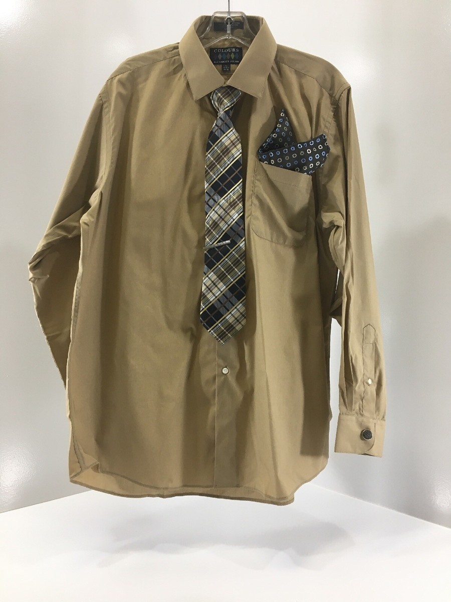 Alexander Julian Men's 5 PC Dress Shirt & Tie W/ Accessories Set