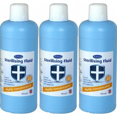 DR JOHNSONS Dr Johnson's Sterilising Fluid Highly Concentrated 1L x 3