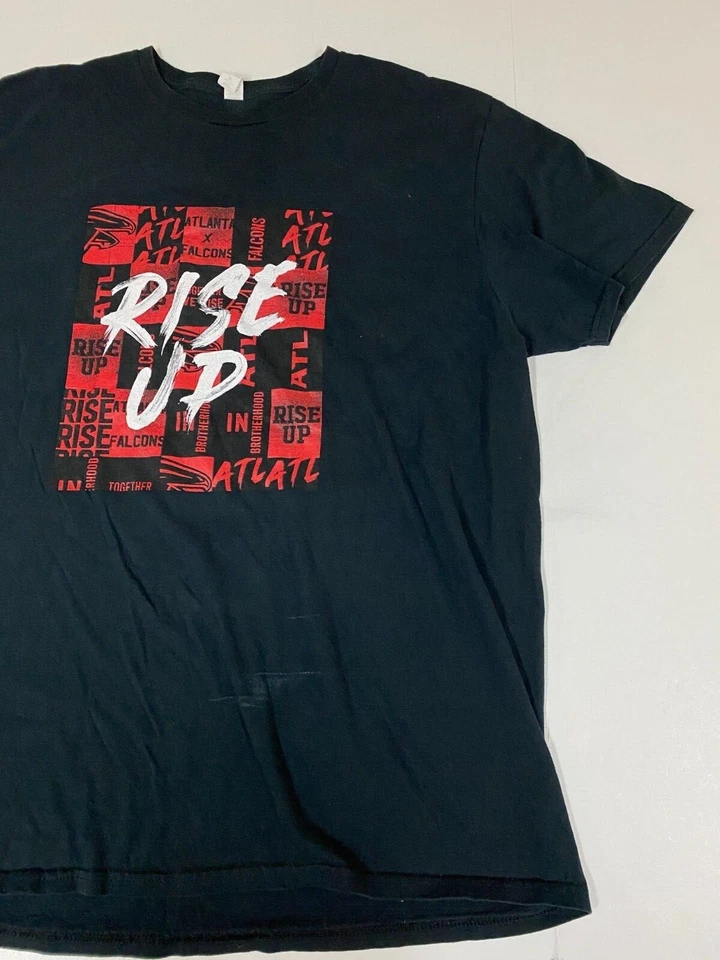 Camiseta para hombre Atlanta Falcons extra grande negra con gráfico de fútbol americano Foto 2 de 4