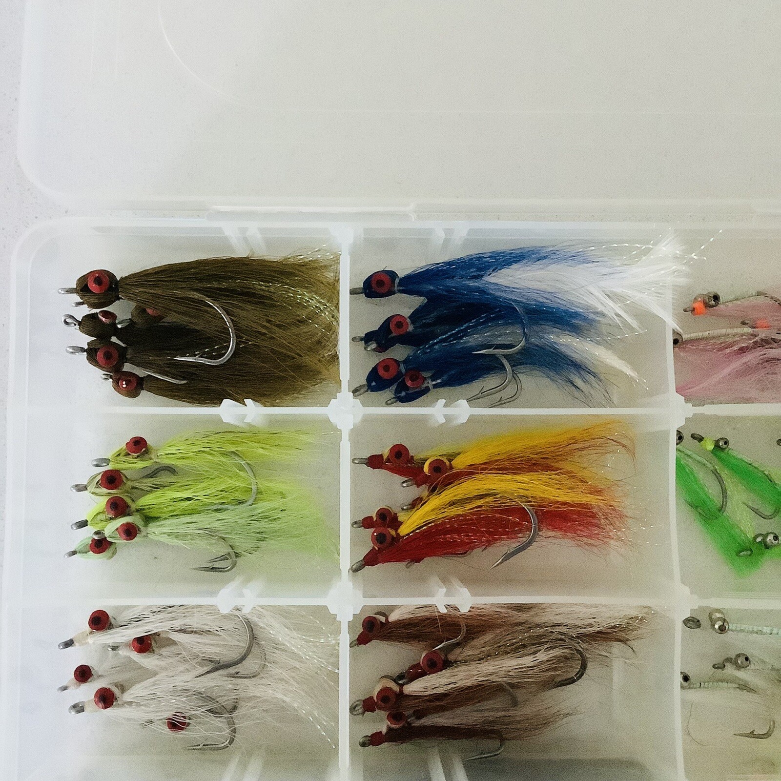 Bulk Lot Saltwater Fly Fishing Flies, Crazy Charlies, Clousers With