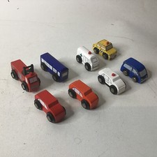 Lot Of 8 Wood Cars Truck Pretend Play Brio Thomas Wood Railway