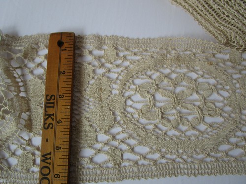 Antique Vintage Bedfordshire Ecru Lace Trim 7.75 yds - 第 1/12 張圖片