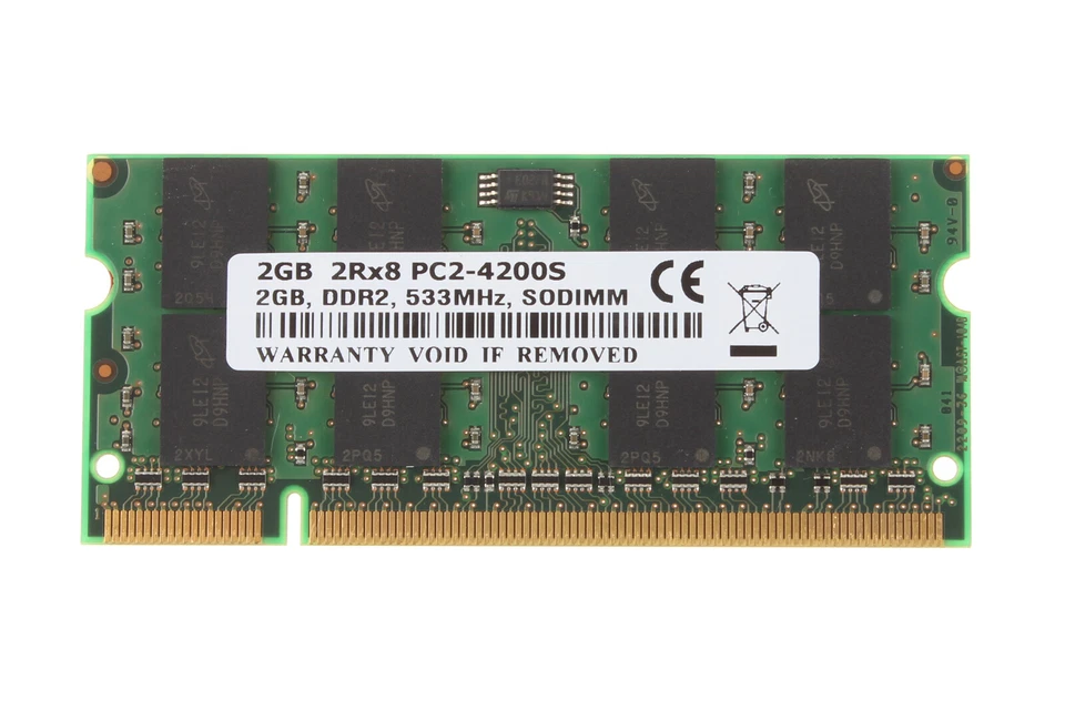 20 GB DDR2 RAM 10X 2 GB PC2-4200S 533 SODIMM 200pin 533Mhz NON ECC Laptop Memory - Image 3 of 4