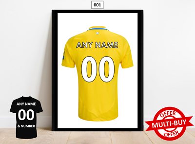 Maglia Da Calcio Personalizzata Del West Ham United Stampa Poster Artistico Da Parete Idea Regalo Per Decorazioni Per La Casa Personalizzate Stampe Con Qualsiasi Nome E Numero - Italia - Foto 5