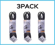 6 Ft. 16/2 Light Duty Indoor Extension Cord, Brown , 3 Pack