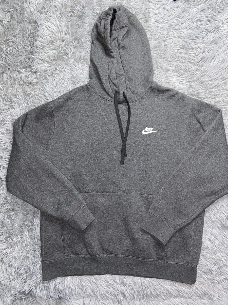 nike mens sportswear club fleece hoodie dark grey heather