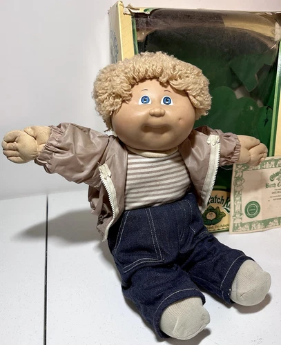 VTG Cabbage Patch Kids 1984 Boy Doll W/ Outfit Original Box Birth Certificate