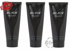 3 X BLACK by Kenneth Cole for MEN 3.4 oz 100 ml HAIR and BODY WASH New PK3
