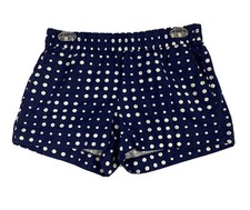 J. Crew A5331 Polka Dots Shorts 2 Linen pullon Shorts Pockets Blue 28 x3 Elastic