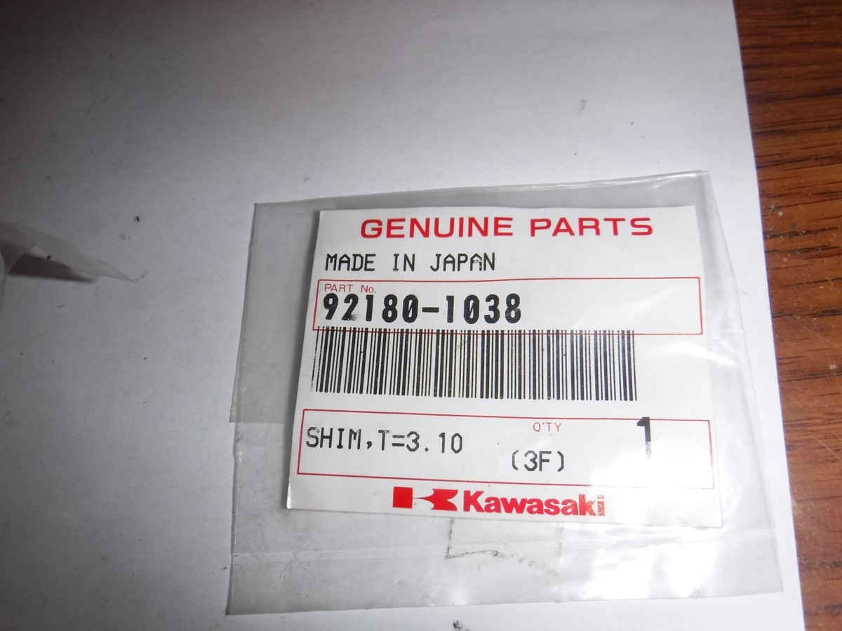Kawasaki OEM Part 92180-1038 SHIM,T=3.10 fits ZX600 ZX900 ZX750