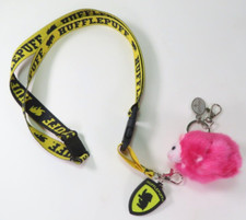Harry Potter Hufflepuff Lanyard w/ 3D Charm ID Card Holder  Key Chain Figurine