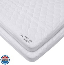 American Baby Company 2 Pack Waterproof Fitted Mini Crib Mattress