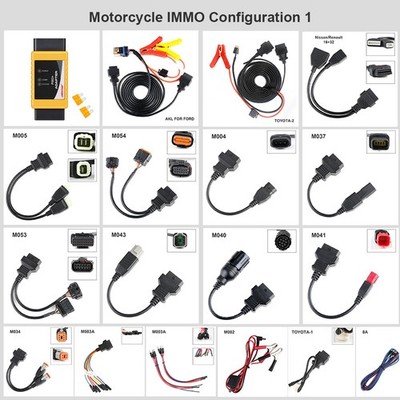 OBDSTAR Motorcycle IMMO Kit Full Adapters for X300 DP Plus /X300 PRO4/Key Master